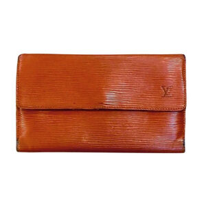 LOUIS VUITTON Kenyan Fawn EPI Leather Sarah International Long Trifold Wallet